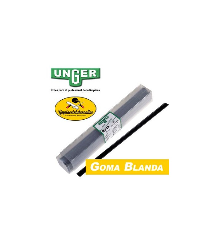 Caja 25 Gomas Limpiacristales Blandas/Soft Unger