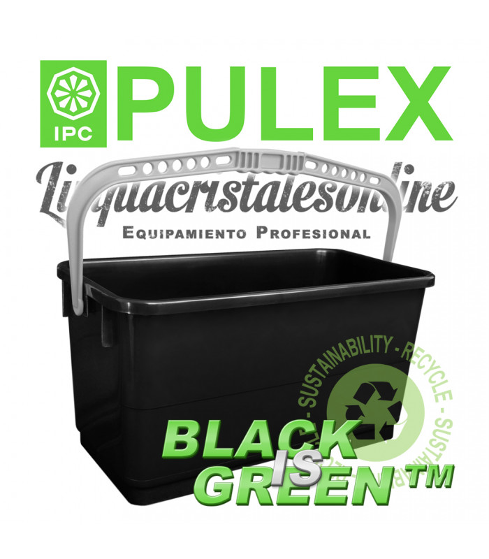 Cubo limpiacristales negro Pulex Black is Green